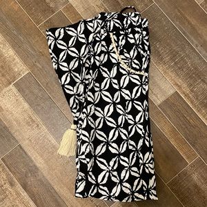 Boston Proper geometric palazzo pants with tassels